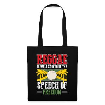 Musique rasta Jamaïque rastafarienne - Sac en tissu - noir - Devant