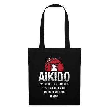 Aikido 2% Doing The Technique 98% Samurai Fighter - Tote Bag - black - Front