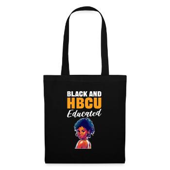 Black And HBCU Educated History Historical - Stoffbeutel - Schwarz - Vorne