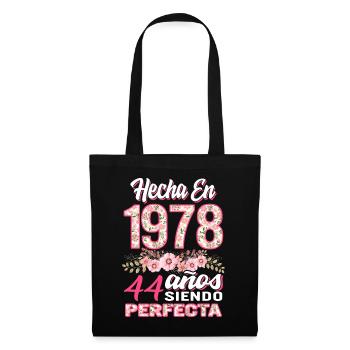 Mujer 44 Cumpleaños Regalo Hecha En 1978, 44 Anos - Sac en tissu - noir - Devant