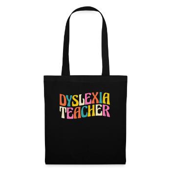 Cadeau de chemise d’enseignant dyslexie - Sac en tissu - noir - Devant