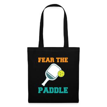 Fear The Paddle Pickleball Shirt Cadeau - Sac en tissu - noir - Devant