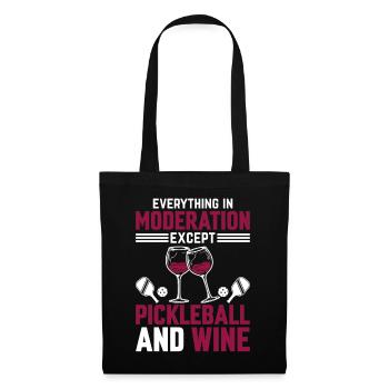Playing Pickleball Tennis Paddleball Pickleball - Tote Bag - black - Front