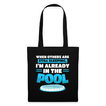 Schwimmen Schwimmer Sport - Stoffbeutel - Schwarz - Vorne