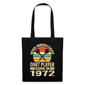 Ne sous-estimez jamais le joueur de fléchettes né en 1972 - Sac en tissu - noir - Devant
