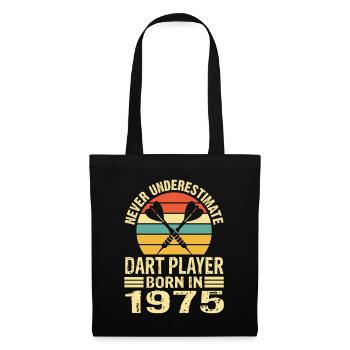Ne jamais sous-estimer le joueur de fléchettes né en 1975 - Sac en tissu - noir - Devant