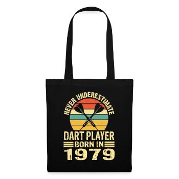 Ne sous-estimez jamais le joueur de fléchettes né en 1979 - Sac en tissu - noir - Devant