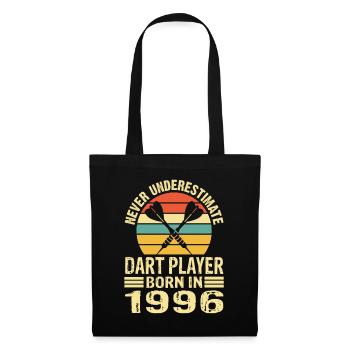 Ne sous-estimez jamais le joueur de fléchettes né en 1996 - Sac en tissu - noir - Devant