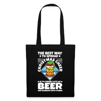 The best way to spread christmas cheer - Tote Bag - black - Front