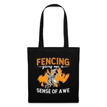 L’escrime me donne un sens de l’escrimeur en duel d’épées longues - Sac en tissu - noir - Devant