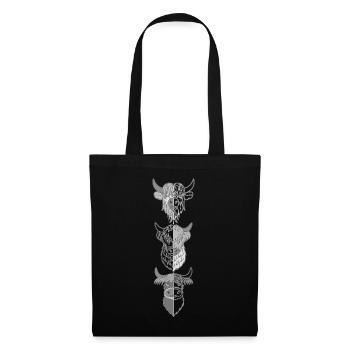 Highland Cattle cow with cow motif - Tote Bag - black - Front