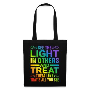 Voir la lumière dans les autres - Sac en tissu - noir - Devant