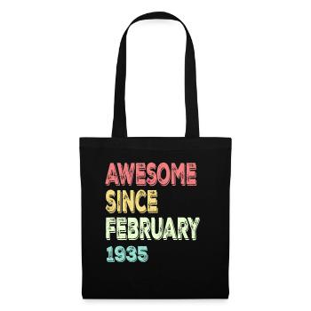 Großartig seit Februar 1935 - Stoffbeutel - Schwarz - Vorne