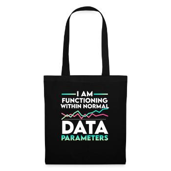 Paramètres US Flag Computer Data Scientist - Sac en tissu - noir - Devant