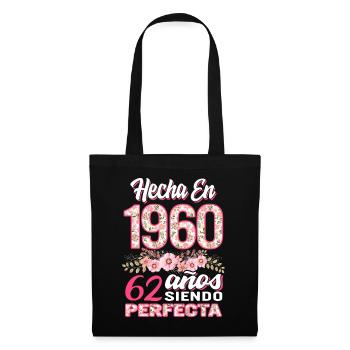 Mujer 62 Cumpleaños Regalo Hecha En 1960, 62 Anos - Sac en tissu - noir - Devant