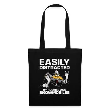 Snowmobiler and Skidoo Design - Tote Bag - black - Front