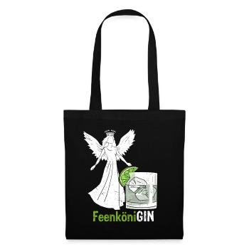 GIN FeenköniGIN - Geschenk für Gin Verkostungen Wa - Stoffbeutel - Schwarz - Vorne