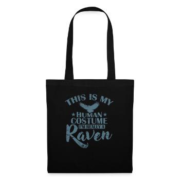 C’est mon costume humain Je suis vraiment un corbeau - Sac en tissu - noir - Devant