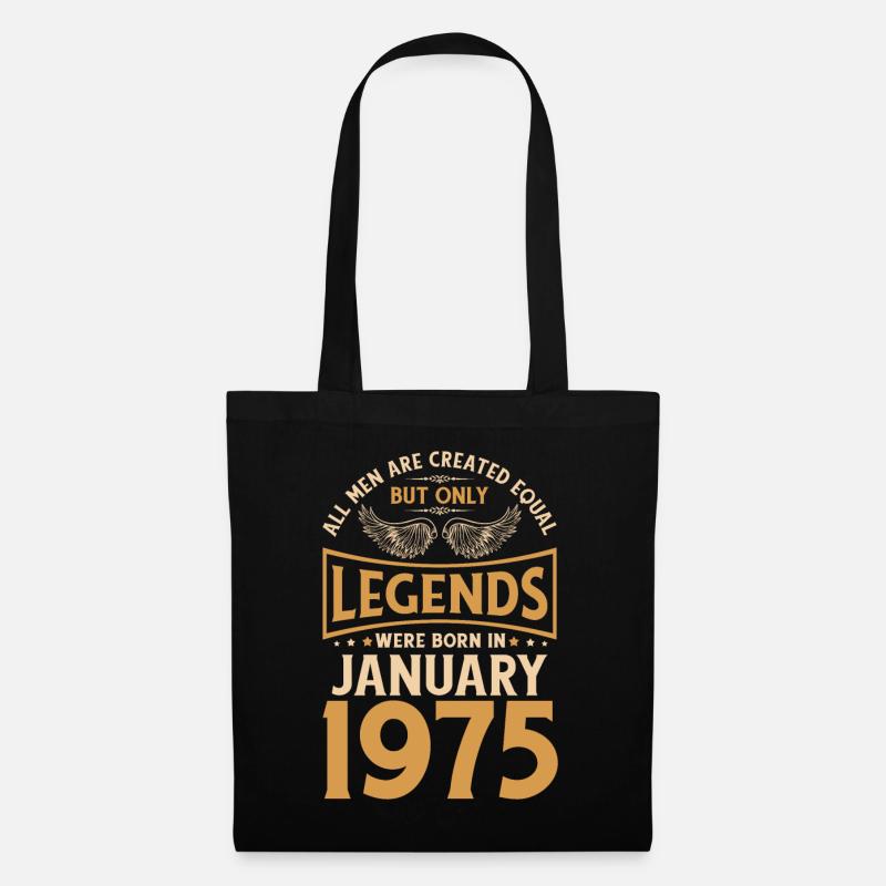 Geburtstag Die Legenden wurden im Januar 1975 gebo - Stoffbeutel - Schwarz