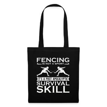 L’escrime n’est pas un sport, c’est un escrimeur en duel d’épées longues - Sac en tissu - noir - Devant