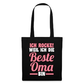 Großmutter Großmama Omi Oma - Stoffbeutel - Schwarz - Vorne