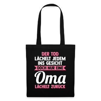 Großmutter Großmama Omi Oma - Stoffbeutel - Schwarz - Vorne