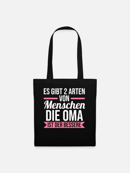 Großmutter Großmama Omi Oma - Stoffbeutel - Schwarz