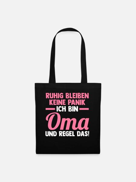 Großmutter Großmama Omi Oma - Stoffbeutel - Schwarz