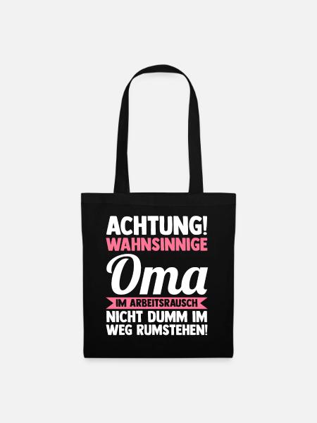Großmutter Großmama Omi Oma - Stoffbeutel - Schwarz