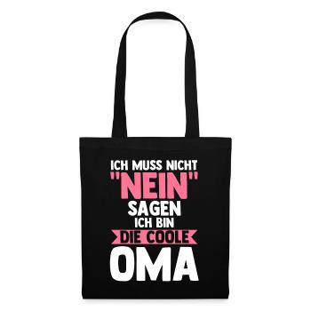 Großmutter Großmama Omi Oma - Stoffbeutel - Schwarz - Vorne