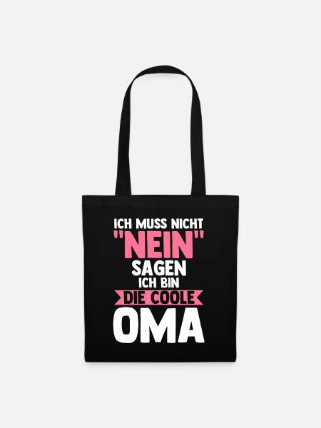 Großmutter Großmama Omi Oma - Stoffbeutel - Schwarz