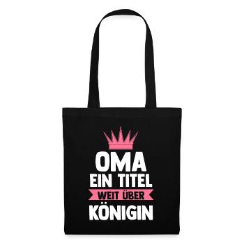 Großmutter Großmama Omi Oma - Stoffbeutel - Schwarz - Vorne