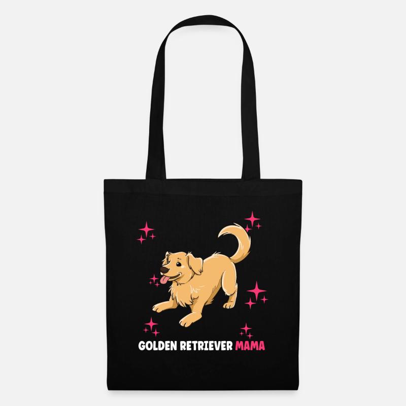 Golden Retriever Mama - Stoffbeutel - Schwarz