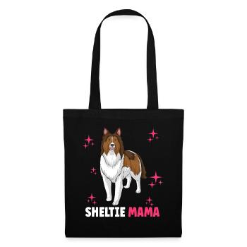 Sheltie Mama - Stoffbeutel - Schwarz - Vorne