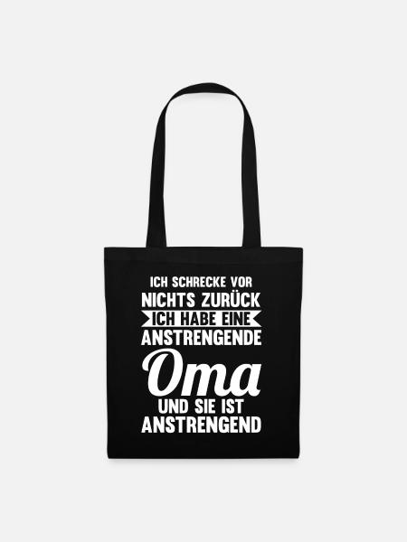 Großmutter Großmama Omi Oma - Stoffbeutel - Schwarz
