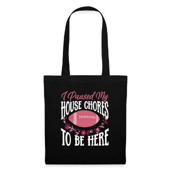 Femme au foyer Mama Football - Sac en tissu - noir - Devant