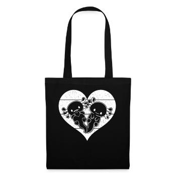 Kawaii Axolotl Cute Axolotl Lover I Axolotl Heart - Tote Bag - black - Front