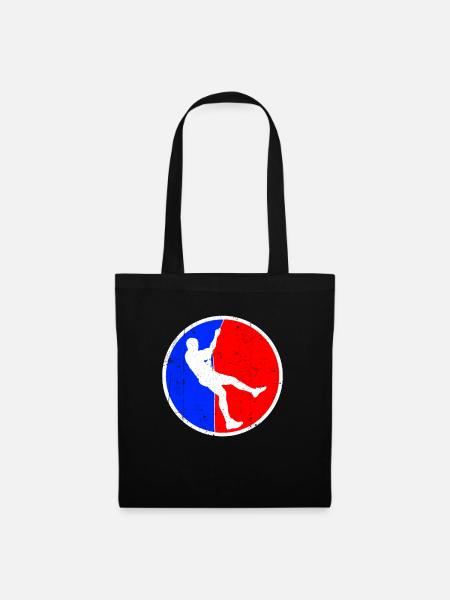 Klettern Logo - Stoffbeutel - Schwarz