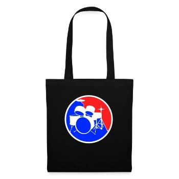 Logo de la batterie - Sac en tissu - noir - Devant