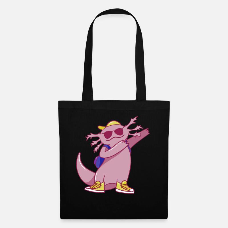Axolotl Dancing Funny Dabbing Axolotl - Stoffbeutel - Schwarz