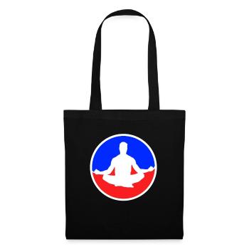 Logo de méditation - Sac en tissu - noir - Devant
