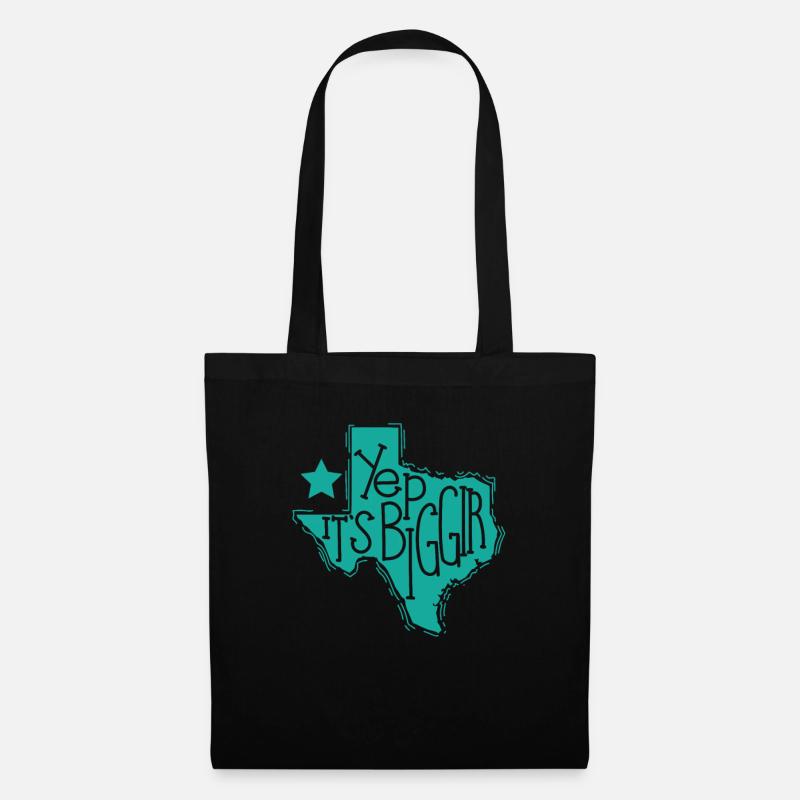 Yep It’s Biggir Bundesstaat der USA Texas - Stoffbeutel - Schwarz