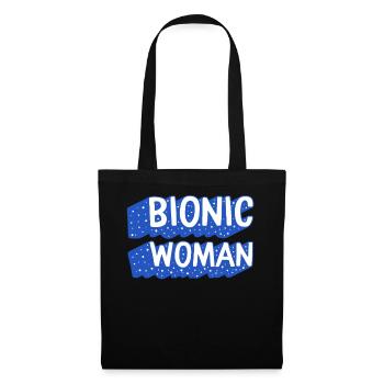Hüft-OP-Shirt, Bionic Woman Tee, Bionic - Stoffbeutel - Schwarz - Vorne