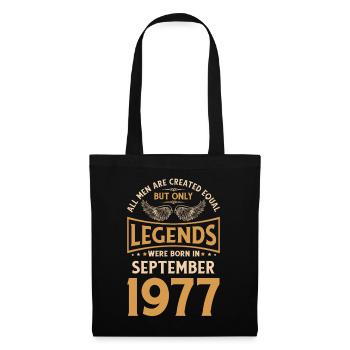 Birthday The Legends were born in September 1977 g - Tote Bag - black - Front