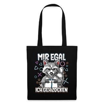 Mir Egal Ich Geh Zocken Gaming - Stoffbeutel - Schwarz - Vorne