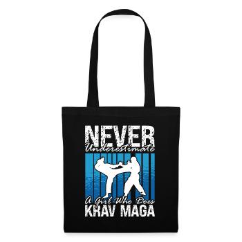 Krav Maga Never Underestimate A Black Belt Fighter - Tote Bag - black - Front
