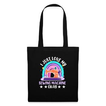 Machine Quilting Seamstressin Rainbow Knitting Quilt - Tote Bag - black - Front