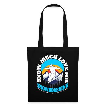 Snowboard Snowboarding Snowboarder - Sac en tissu - noir - Devant