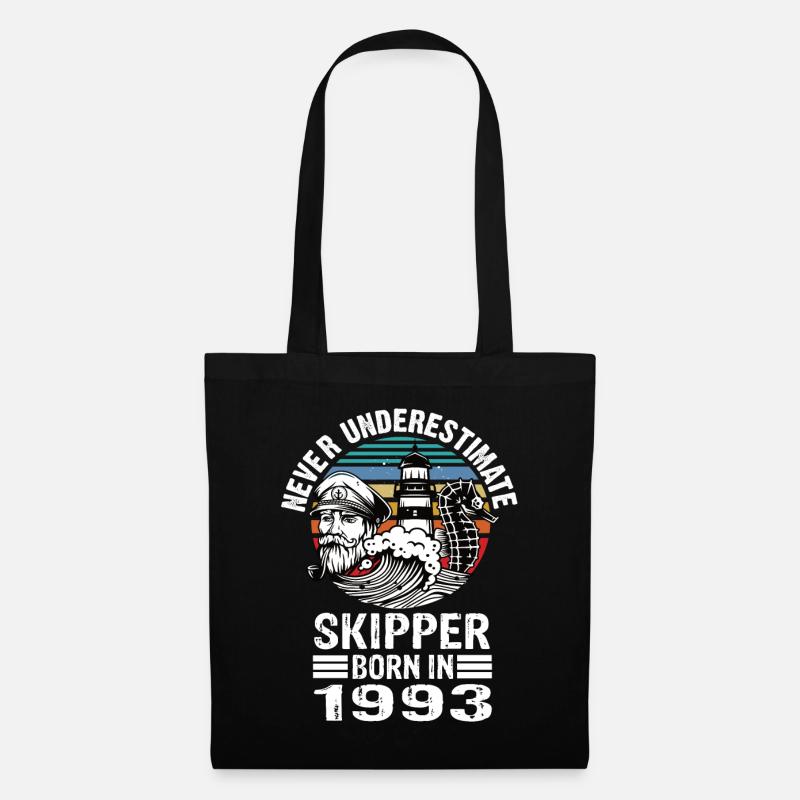 Never Underestimate Skipper born in 1993 - Stoffbeutel - Schwarz