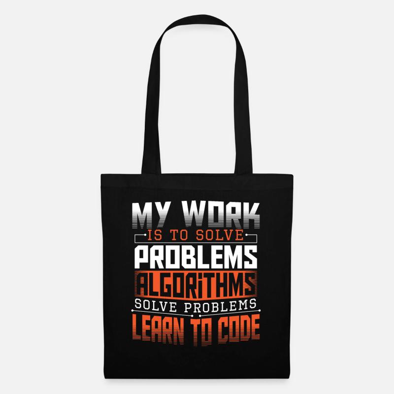 HTML Ingénieur Informatique Hacker - Sac en tissu - noir